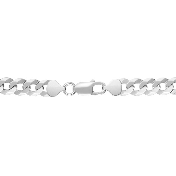 8.4mm Curb Chain Necklace in Solid Sterling Silver - 22"
