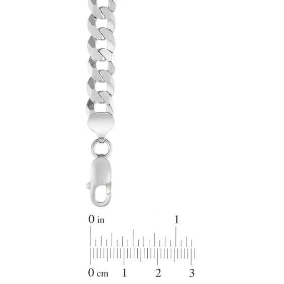 8.4mm Curb Chain Necklace in Solid Sterling Silver - 22"
