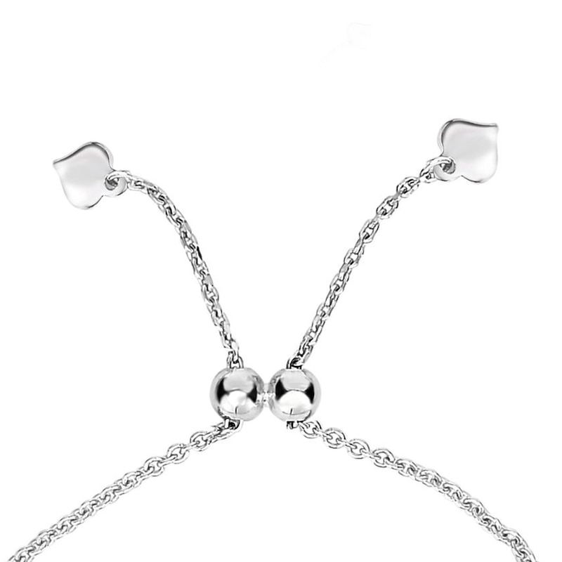 Main Image 2 of Cursive "mom" Bead Bolo Bracelet in Sterling Silver - 9.25"
