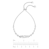 Thumbnail Image 3 of Cursive "mom" Bead Bolo Bracelet in Sterling Silver - 9.25"