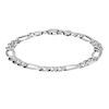 Thumbnail Image 0 of 7.8mm Diamond-Cut Figaro Chain Bracelet in Solid Sterling Silver  - 8.5"