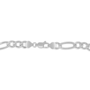 Thumbnail Image 2 of 7.8mm Diamond-Cut Figaro Chain Bracelet in Solid Sterling Silver  - 8.5"