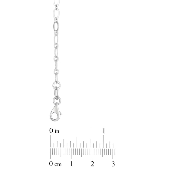 Diamond-Cut Seashell Station Anklet in Sterling Silver - 10"