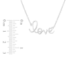 Thumbnail Image 4 of Cursive "love" Necklace in Sterling Silver