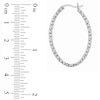 Thumbnail Image 4 of 20.0mm Diamond-Cut Oval Hoop Earrings in Sterling Silver