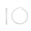 Thumbnail Image 1 of 35.0mm Diamond-Cut Hoop Earrings in Sterling Silver