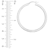 Thumbnail Image 4 of 35.0mm Diamond-Cut Hoop Earrings in Sterling Silver