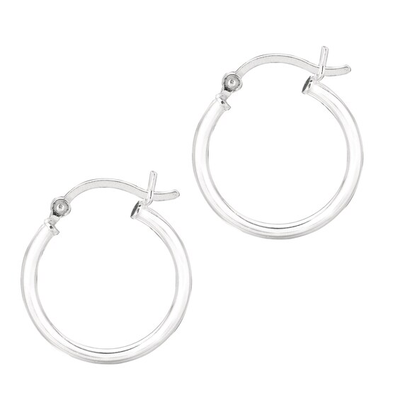 15.0mm Hoop Earrings in Sterling Silver