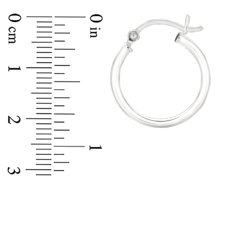 Main Image 4 of 15.0mm Hoop Earrings in Sterling Silver