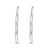 Thumbnail Image 2 of Paper Clip Chain Drop Earrings in Sterling Silver