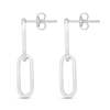 Thumbnail Image 3 of Paper Clip Drop Earrings in Sterling Silver