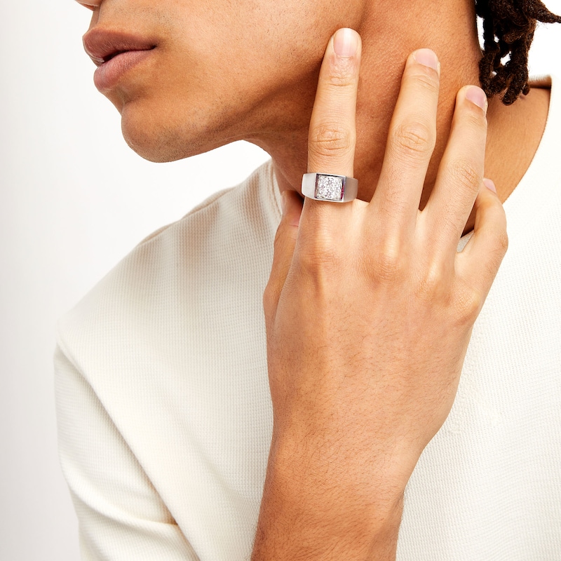 Main Image 2 of 1 CT. T.W. Multi-Diamond Squared Ring in 14K White Gold