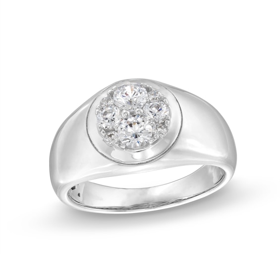 1 CT. T.w. Multi-Diamond Dome Ring in 14K White Gold