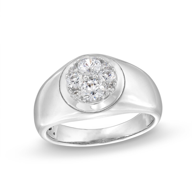 Main Image 1 of 1 CT. T.W. Multi-Diamond Dome Ring in 14K White Gold