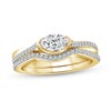 Thumbnail Image 1 of 3/4 CT. T.W. Marquise Diamond Sideways Bridal Set in 10K Gold