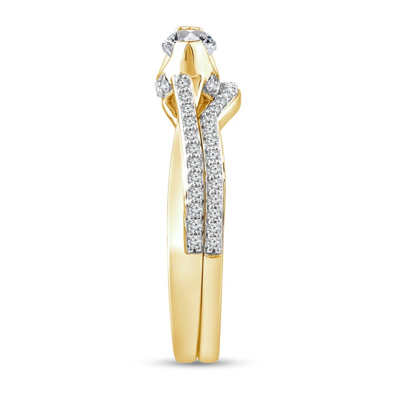 Main Image 2 of 3/4 CT. T.W. Marquise Diamond Sideways Bridal Set in 10K Gold