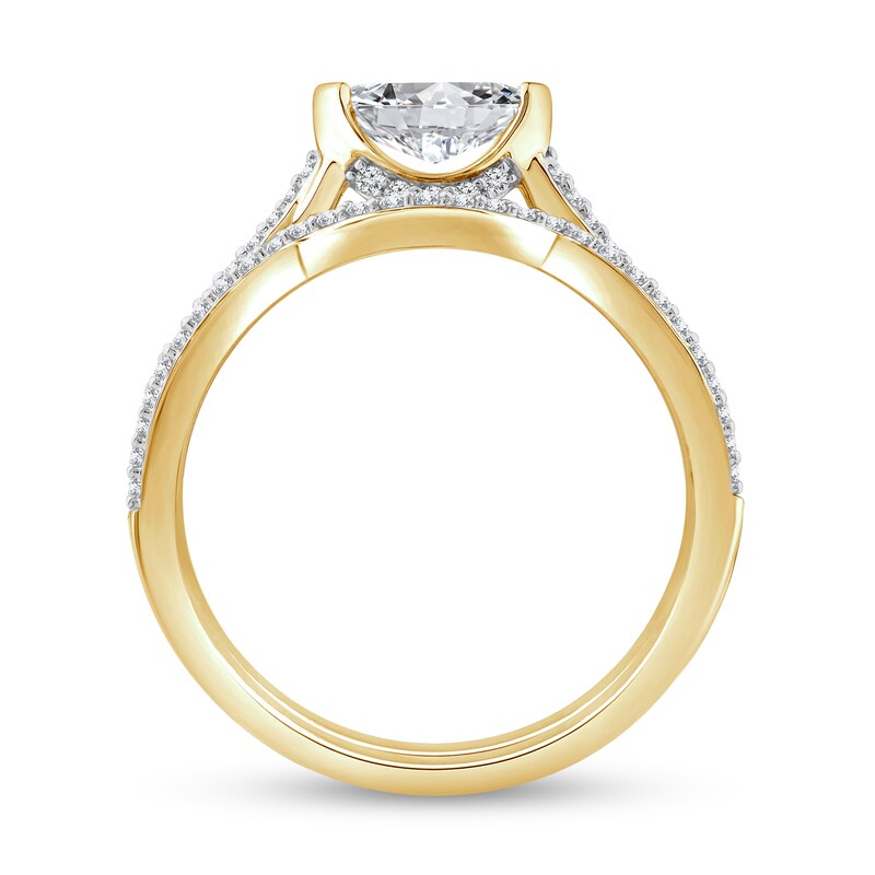 Main Image 3 of 3/4 CT. T.W. Marquise Diamond Sideways Bridal Set in 10K Gold