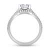 Thumbnail Image 4 of 3/4 CT. T.W. Oval Diamond Sideways Bridal Set in 10K White Gold