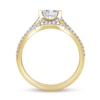 Thumbnail Image 3 of 3/4 CT. T.W. Oval Diamond Sideways Bridal Set in 10K Gold