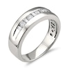 Thumbnail Image 2 of Men's 1/2 CT. T.W. Baguette and Round Alternating Channel Band in 14K White Gold