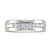 Thumbnail Image 3 of Men's 1/2 CT. T.W. Baguette and Round Alternating Channel Band in 14K White Gold