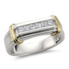 Thumbnail Image 1 of Men's 1/2 CT. T.W. Diamond Collar Ring in 14K Two-Tone Gold