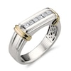 Thumbnail Image 2 of Men's 1/2 CT. T.W. Diamond Collar Ring in 14K Two-Tone Gold