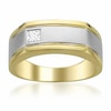 Thumbnail Image 2 of 1/5 CT. Square-Cut Diamond Offset Solitaire Band in 14K Two-Tone Gold