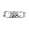 Thumbnail Image 3 of 1/4 CT. T.W. Diamond Textured Band in 14K White Gold