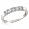 Thumbnail Image 1 of 1/3 CT. T.W. Baguette and Princess-Cut Diamond Alternating Band in 14K White Gold