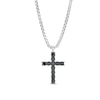 Thumbnail Image 1 of Vera Wang Men 1-1/2 CT. T.W. Black Diamond Cross Pendant in Sterling Silver