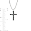 Thumbnail Image 4 of Vera Wang Men 1-1/2 CT. T.W. Black Diamond Cross Pendant in Sterling Silver