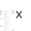 Thumbnail Image 2 of Vera Wang Men 1/4 CT. T.W. Black Diamond "X" Stud Earrings in Sterling Silver