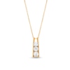 Thumbnail Image 0 of 1 CT. T.W. Certified Lab-Created Diamond Linear Three Stone Bar Pendant in 14K Gold (F/SI2)