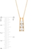 Thumbnail Image 2 of 1 CT. T.W. Certified Lab-Created Diamond Linear Three Stone Bar Pendant in 14K Gold (F/SI2)