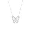 Thumbnail Image 1 of 1/5 CT. T.W. Diamond Butterfly Necklace in Sterling Silver