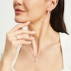 Thumbnail Image 2 of White Lab-Created Sapphire Infinity Ribbon Pendant, Ring and Drop Earrings Set in Sterling Silver