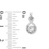 Thumbnail Image 5 of White Lab-Created Sapphire Infinity Ribbon Pendant, Ring and Drop Earrings Set in Sterling Silver