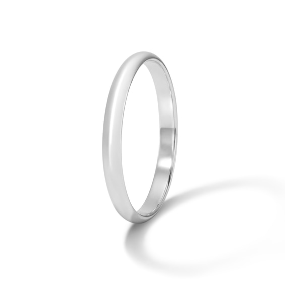 2.0mm Engravable Low Dome Comfort-Fit Wedding Band in 10K Gold (1 Line