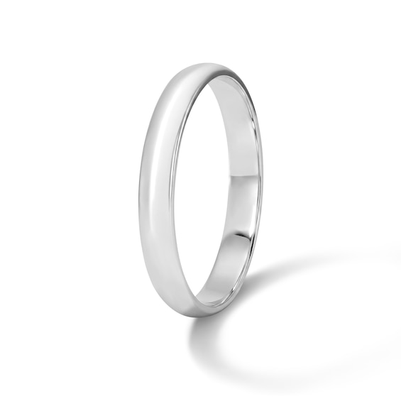 3.0mm Engravable Low Dome Comfort-Fit Wedding Band in 10K Gold (1 Line