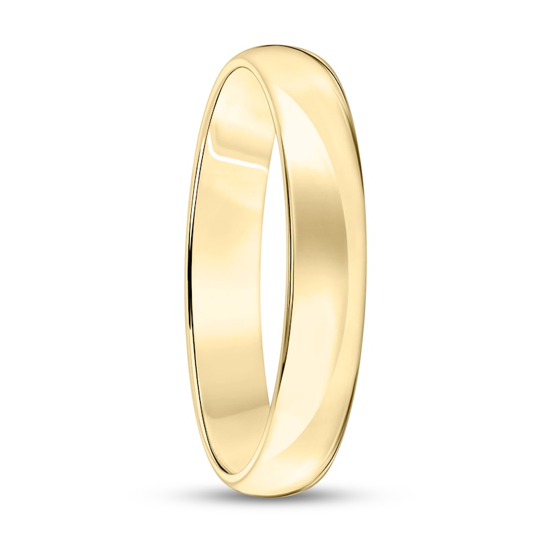 Main Image 2 of 4.0mm Engravable Low Dome Comfort-Fit Wedding Band in 10K Gold (1 Line)