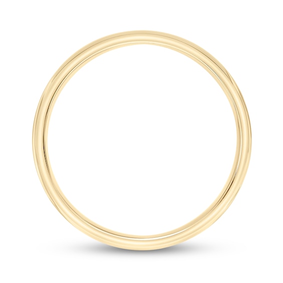 4.0mm Engravable Low Dome Comfort-Fit Wedding Band in 10K Gold (1 Line)