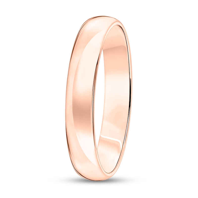 4.0mm Engravable Low Dome Comfort-Fit Wedding Band in 10K Rose Gold (1 Line)