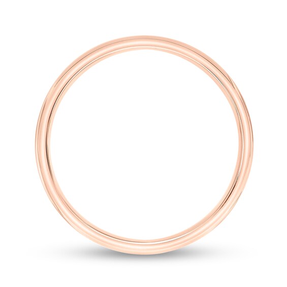 4.0mm Engravable Low Dome Comfort-Fit Wedding Band in 10K Rose Gold (1 Line)
