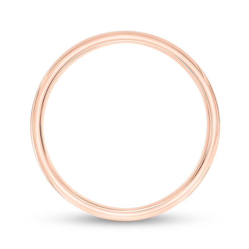 4.0mm Engravable Low Dome Comfort-Fit Wedding Band in 10K Rose Gold (1 Line)