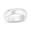 Thumbnail Image 1 of 6.0mm Engravable Low Dome Comfort-Fit Wedding Band in 10K White Gold (1 Line)