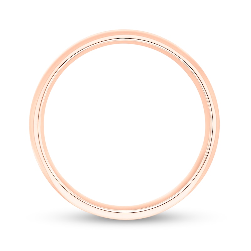 Men's 6.0mm Engravable Low Dome Comfort-Fit Wedding Band in 10K Rose Gold (1 Line)