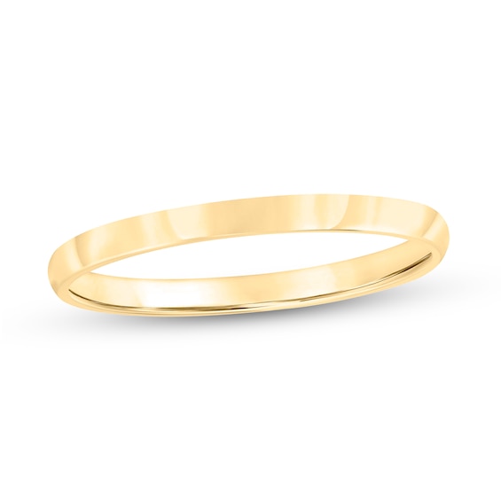 2.0mm Engravable Low Dome Comfort-Fit Wedding Band in 14K Gold (1 Line)