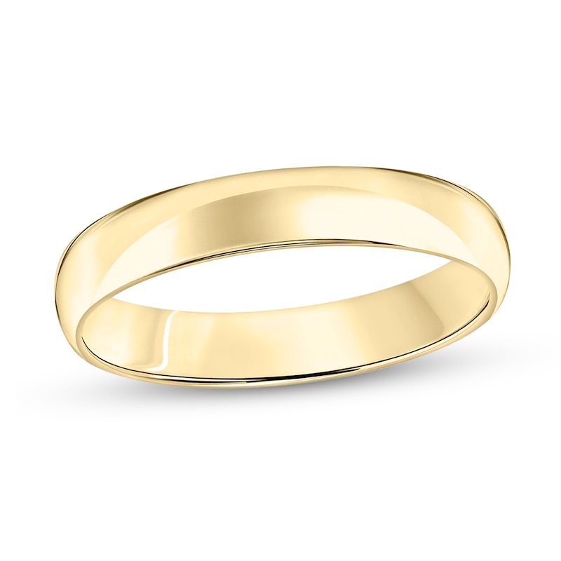 4.0mm Engravable Low Dome Comfort-Fit Wedding Band in 14K Gold (1 Line)