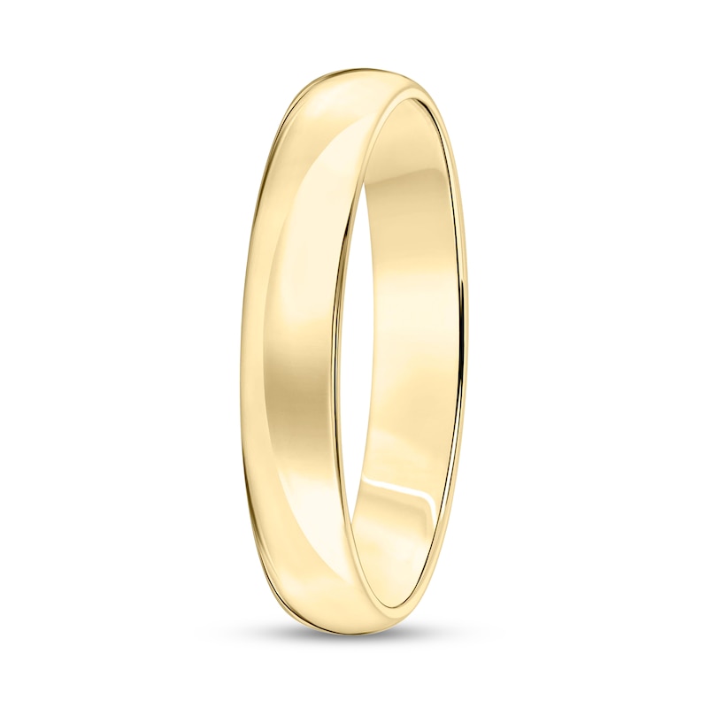 4.0mm Engravable Low Dome Comfort-Fit Wedding Band in 14K Gold (1 Line)